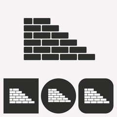 Poster - Brick wall - vector icon.