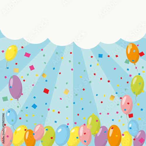 背景イラスト 風船と空 Stock Vector Adobe Stock