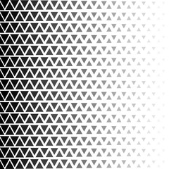 Poster - Abstract geometric black and white halftone zigzag pattern