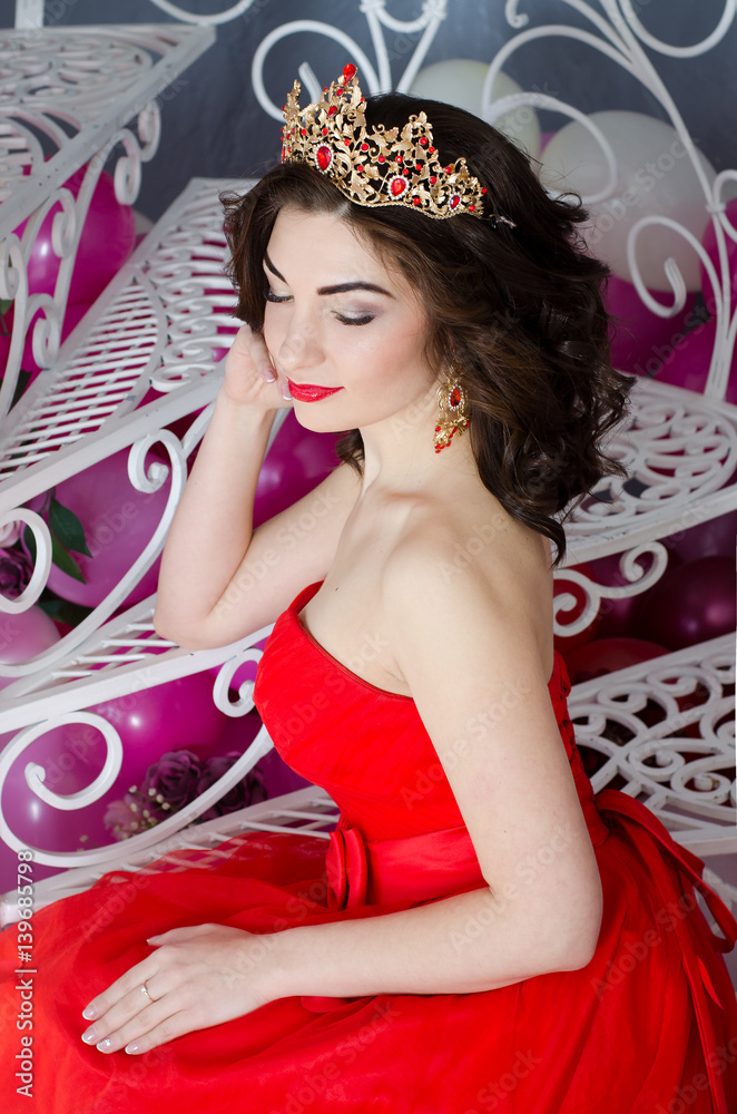 green emerald velvet dress Princesa PR22030 Long Quinceanera Dress– PromGirl main image 0