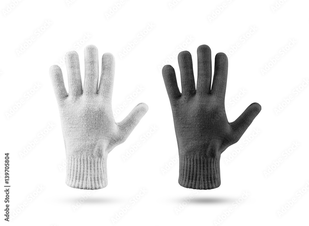 Download Blank Knitted Winter Gloves Mockup Set Black And White Clear Ski Or Snowboard Mittens Mock Up Isolated On White Warm Hand Clothes Design Template Plain Arm Accessory Presentation For Branding Wall Mural Alexandr