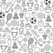 seamless pattern with sport design elements