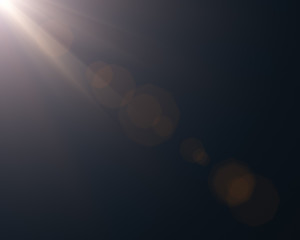 realistic digital lens flare in black background