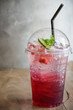 Strawberry soda, beverage for summer
