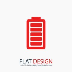 Battery load  icon, vector illustration. Flat design style