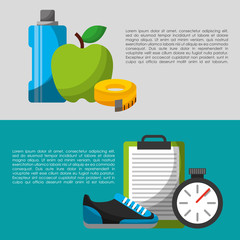 Poster - healthy lifestyle concept icons vector illustration design