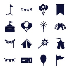 Wall Mural - set of 16 festival filled icons