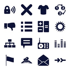 Aufkleber - Set of 16 website filled icons