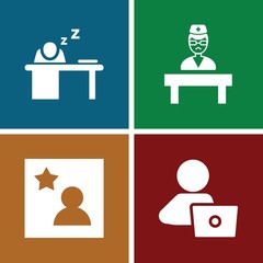 Sticker - Set of 4 employee filled icons