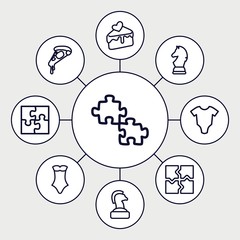 Poster - Set of 9 piece outline icons