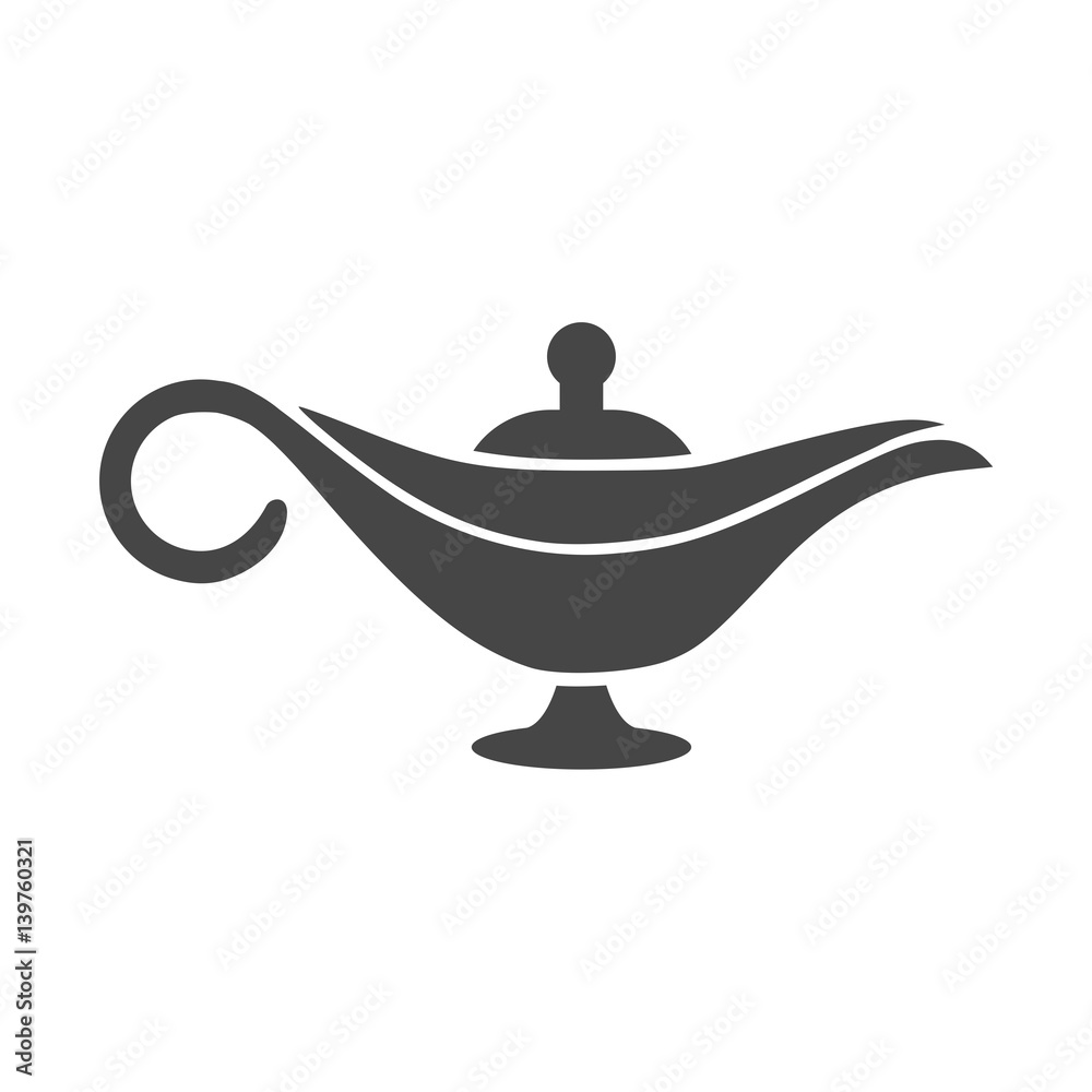 Cartoon Genie coming out of gold magic lamp Stock Vector Image \u0026 Art - Alamy, image size:1000x1000
