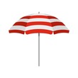Beach umbrella icon, flat style