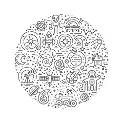 Wall Mural - Cosmos Round Concept