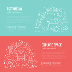 Wall Mural - Explore Space Banner