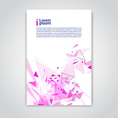 Poster - Abstract Triangle Geometrical Background Banner Copy Space Vector Illustration