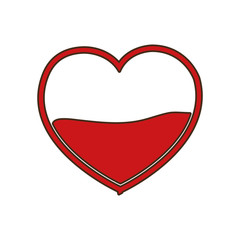 Sticker - cartoon heart blood donation design vector illustration eps 10