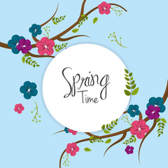 Poster - beautiful spring tree icon