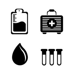 Poster - blood donation tools icon