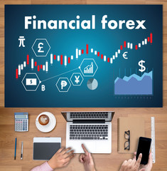 Poster - Financial forex Stock market, financial, business Candle stick graph chart