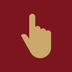 Poster - Hand icon. Cursor and click, press, tap symbol. Flat design. Stock - Vector illustration