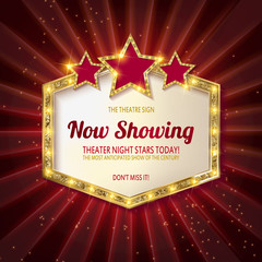 Wall Mural - showtime retro signs.