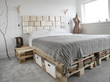 © Dominique Davis - Handmade DIY pallet bed interior design in modern home