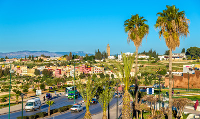 Poster - View of Meknes at Bab Berdaine Gate - Morocco