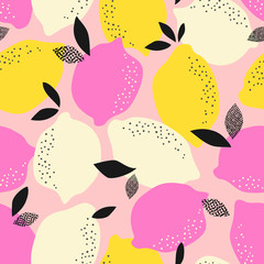 Poster - seamless pattern with citrus fruits
