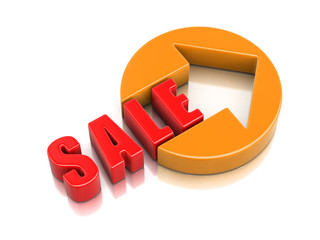 Poster - Sale. Image with clipping path