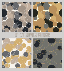 Wall Mural - Abstract circles lines seamless pattern.  Decorative retro background.