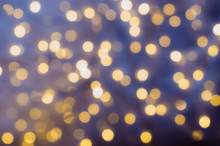 Festive Background With Bokeh Lights. Christmas And New Year