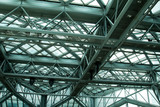 Fototapeta  - closeup of steel structure framework in Department store