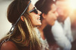 © NDABCREATIVITY - Blond afro woman enjoying summer festival