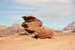 Stone desert in the desert valley Wadi Rum in Jordan