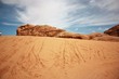 Stone desert in the desert valley Wadi Rum in Jordan