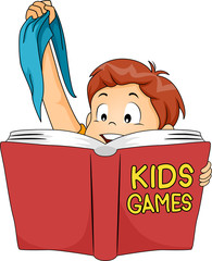 Poster - Kid Boy Book Games Blindfold