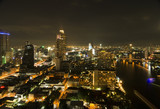 Fototapeta Londyn - Modern city view of Bangkok, Thailand. Cityscape.