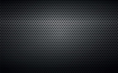 black perforated metal background texture