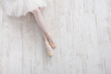 Ballerina In Pointe Shoes, Graceful Legs, Ballet Background