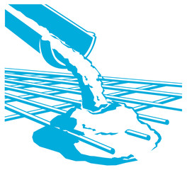 Vector pouring concrete icon