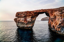 Sea View To Azure Window Natural Arch, Now Vanished, Gozo Island, Malta