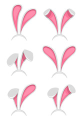 Wall Mural - Easter bunny ears mask set. Ostern spring