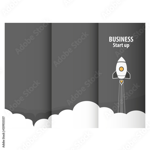Fotomural Rocket success triptych for online business