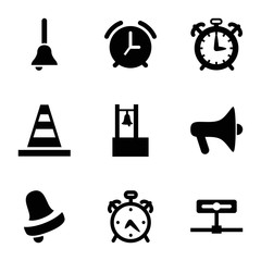 Poster - Set of 9 alert filled icons