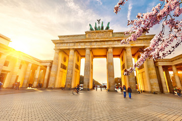 Brandenburg gate at spring, Berlin