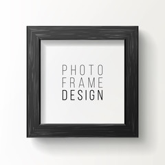 Poster - Realistic Photo Frame Vector. On White Wall From The Front With Soft Shadow. Good For Your presentations.