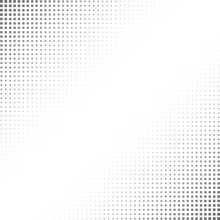 Banner With Grey Squares In The Corners. Abstract Poster. White Background. Vector Illustration.