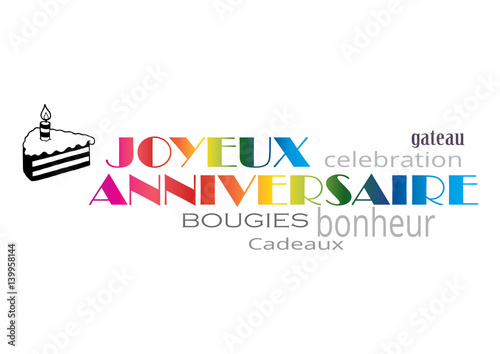 Joyeux Anniversaire Stock Illustration Adobe Stock