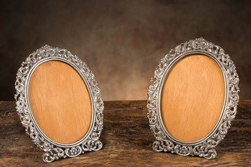 Antique empty picture frames