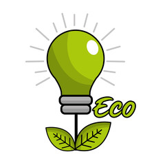 Wall Mural - saving planet bulbs icon